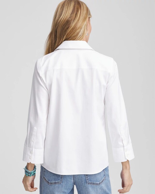 No Iron Scalloped Placket Shirt - image 3